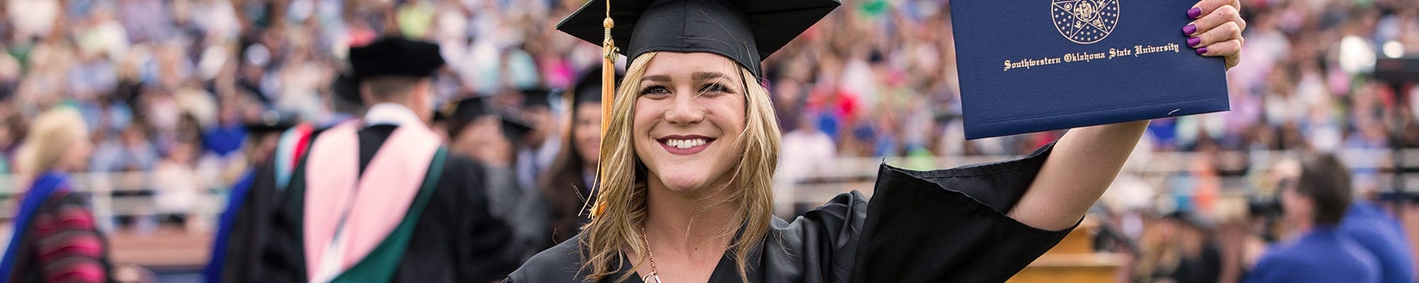 Oklahoma Reach Higher students graduating from Southwestern Oklahoma State University (SWOSU).